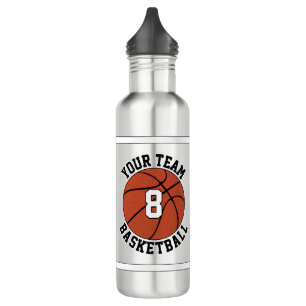 Bouteille D'eau Basket-ball personnalisé Nom de l'équipe et numéro