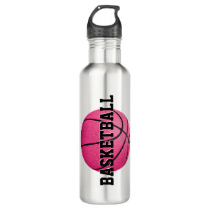 Bouteille D'eau basket-ball rose vif personnalisé pour fille