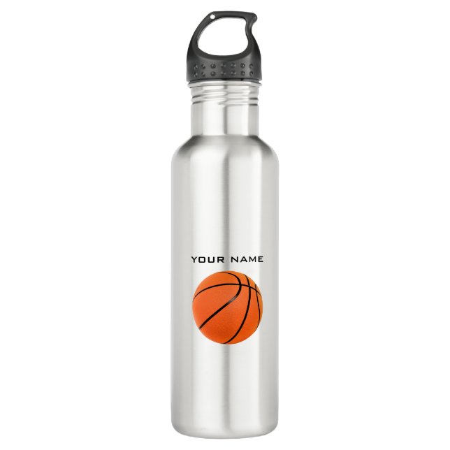 Bouteille D'eau Basket-ball Votre nom (Devant)