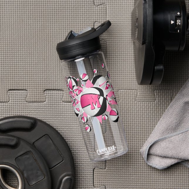 Bouteille D'eau basket noir rose stars filles sports (Droite)