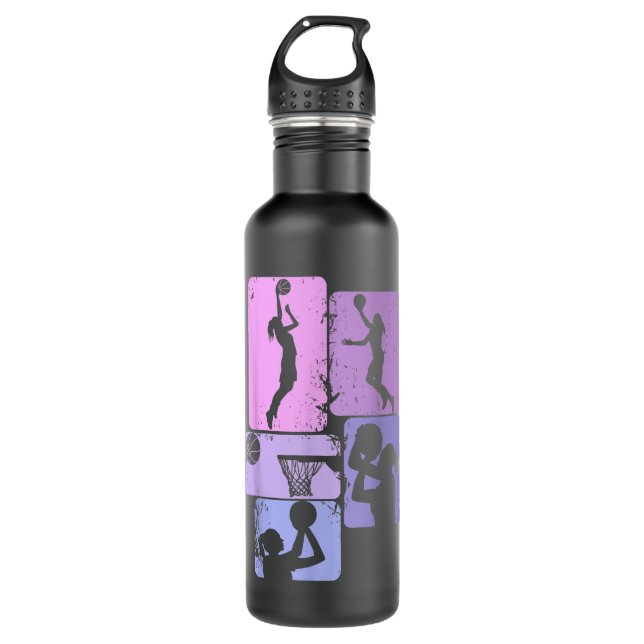 Bouteille D'eau Basketball Fille Filles Enfants (Devant)