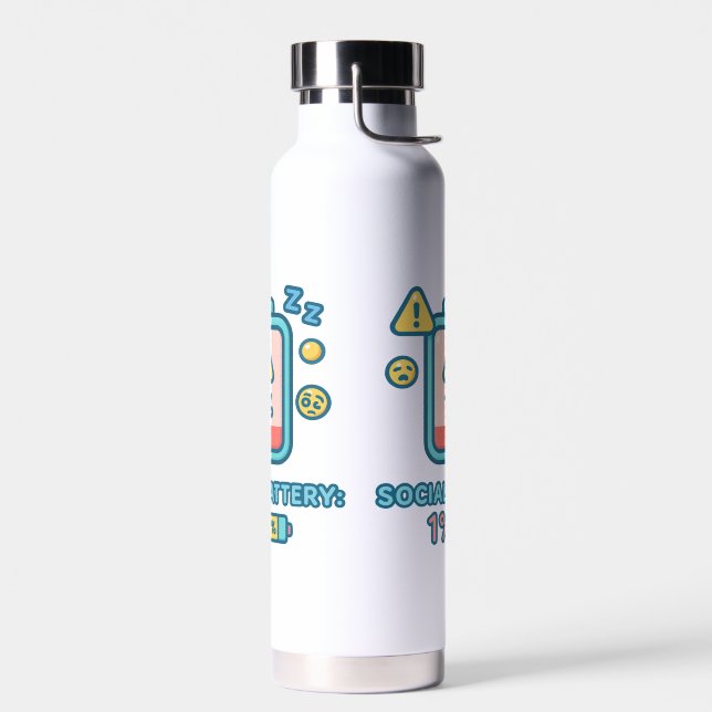 Bouteille D'eau Batterie sociale faible amusant Introduction Desig (Gauche)
