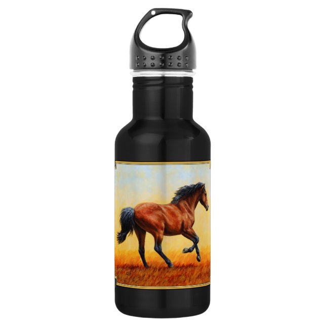 Bouteille D'eau Bay Horse Galloping (Devant)