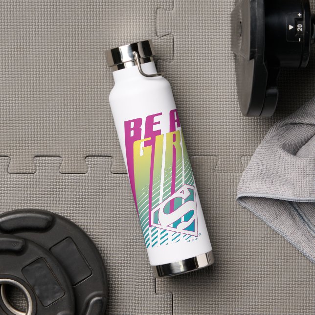 Bouteille D'eau "Be A Girl" Supergirl Graphic (Couvercle)