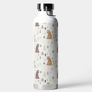 Bouteille D'eau Bears mignonne dans le Motif Woods
