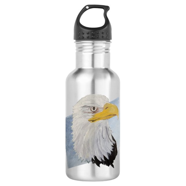 Bouteille D'eau Beau Golden Eye American Bald Eagle Art   (Devant)