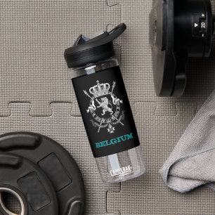 Bouteille D'eau Belgique Fitness & Armoiries belges / drapeau