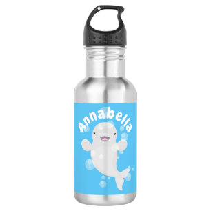 Bouteille D'eau Béluga mignon bulles dessin de dessin animé
