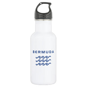 Bouteille D'eau Bermudes Triple Ocean Waves de couleur claire