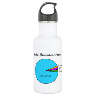 Bouteille D'eau Besoins de base drôles d'humain d'enthousiastes