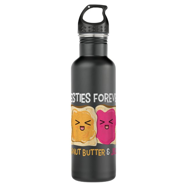 Bouteille D'eau Beurre d'arachide et gelée mignonne amie Bestie (Devant)