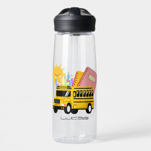 Bouteille D'eau Billet autobus scolaire retour à l'école Nom perso