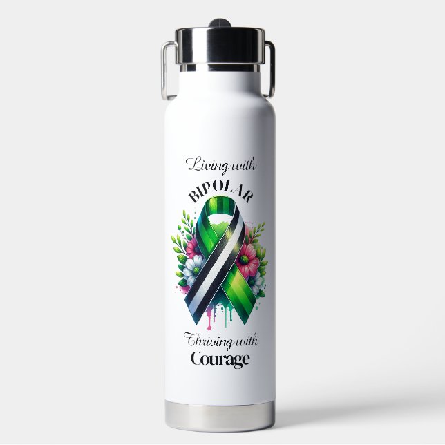 Bouteille D'eau Bipolar Awareness | Thriving with Courage (Salle de sport)