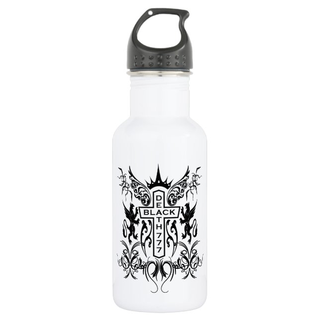 Bouteille D'eau Black Death 777 - Croix (Devant)