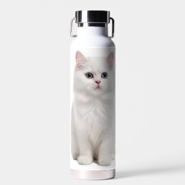 Bouteille d'eau blanche pour chats