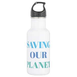 Bouteille d'eau blanche - SAUVER NOTRE PLANÈTE