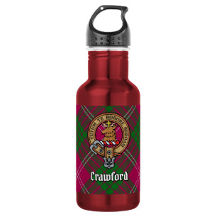 Bouteille D'eau Blason de Clan Crawford sur tartan