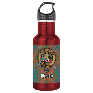 Bouteille D'eau Blason de Clan Wilson sur ancien tartan