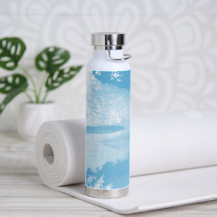 Bouteille D'eau Bleu Éthéré et Rivière Blanche d'Hiver