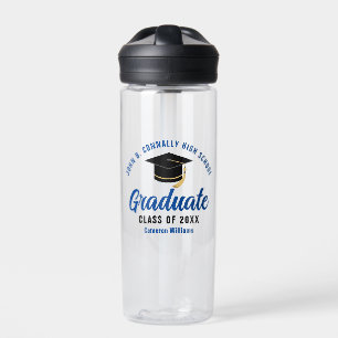 Bouteille D'eau Bleu Graduate cadeau personnalisé Graduate