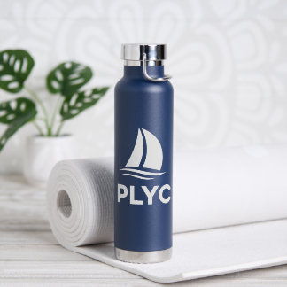 Bouteille d'eau Bleu marine avec logo PLYC