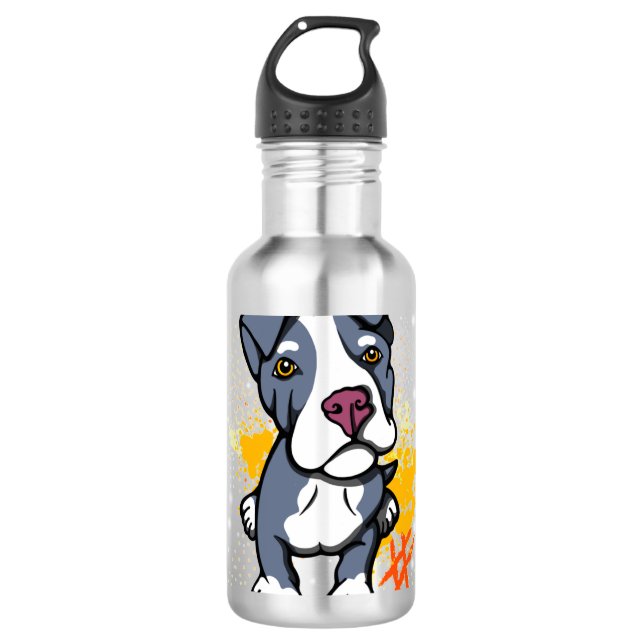 Bouteille D'eau Bleu Pit Bull (Devant)