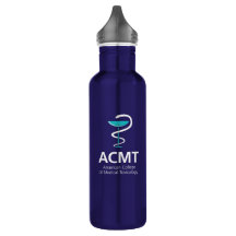 Bouteille d'eau bleue ACMT Tox Doc
