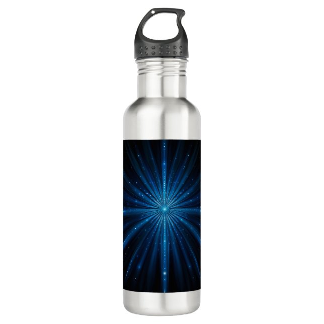 Bouteille D'eau Blue Galaxy Continuum étoile cosmique naissance bl (Devant)