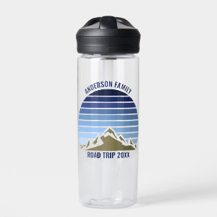 Bouteille D'eau Blue Sunset Mountain Custom Family Réunion Voyage