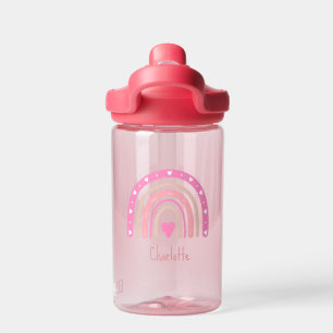 Bouteille D'eau Boho enfant arc-en-ciel Nom personnalisé Fille