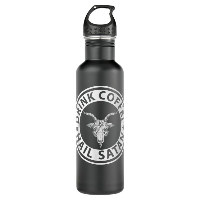 Bouteille D'eau Boire Coffee Hail Satan  (Devant)