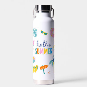 Bouteille D'eau Bonjour Amusement de Plage d'Été Design Rétro