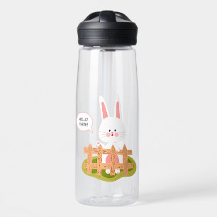 Bouteille d'eau "Bonjour !" Lapin Mignon