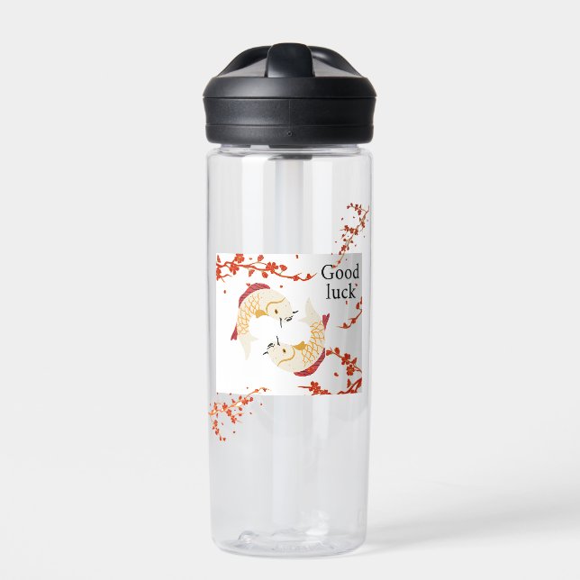 Bouteille D'eau Bonne chance Poisson Koi avec Sakura | Japonais él (Extérieur)