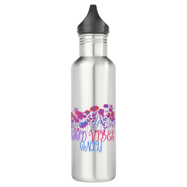 Bouteille D'eau BONNE VIBE cadeau pour ses citations positives pré (Gauche)