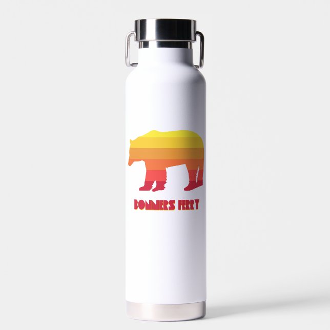 Bouteille D'eau Bonners Ferry Idaho Rainbow Bear (Avant)