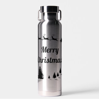 Bouteille D'eau Bonnes Fêtes de Noël Père Noël Sleigh