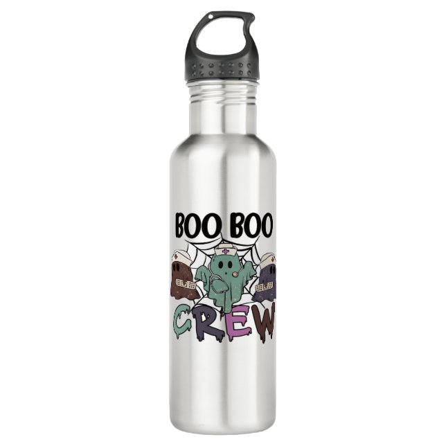 Bouteille D'eau Boo Boo Crew Nurse Halloween Ghost Funny Classic T (Devant)