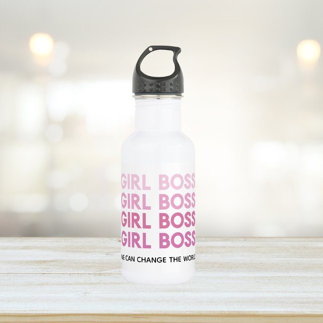 Bouteille D'eau Boss de fille rose moderne Meilleur cadeau de fill (Créateur téléchargé)