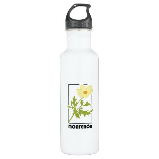Bouteille D'eau Botella de acero estampado de flor Monterón