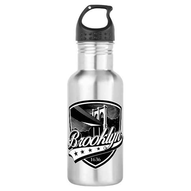 Bouteille D'eau Bouclier de Brooklyn avec motif Swoosh (Devant)