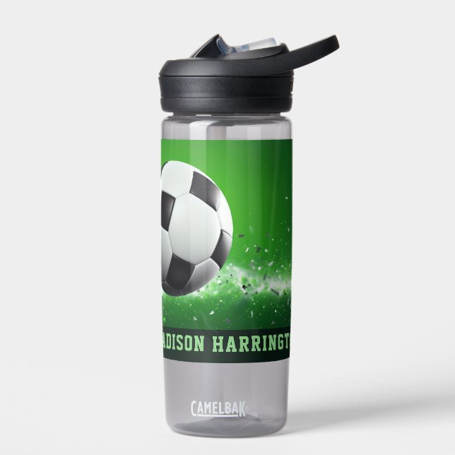 Bouteille D'eau Boule de football de nom personnalisé (Gauche)
