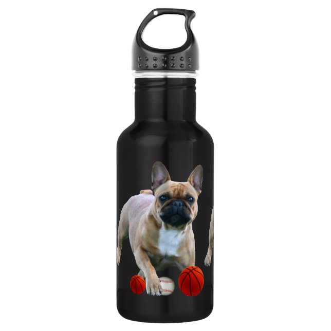 Bouteille d'eau Bouledogue français (Devant)