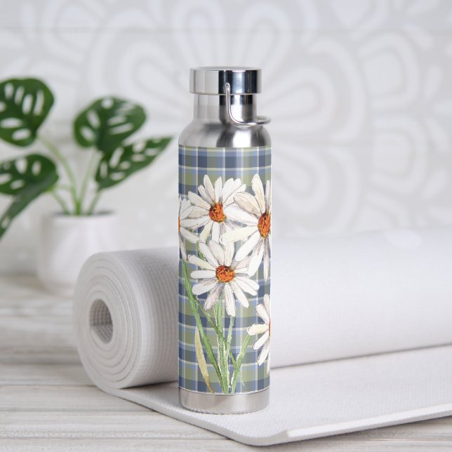 Bouteille D'eau Bouquet Aquarelle Daisy Sur Plaid (Yoga)