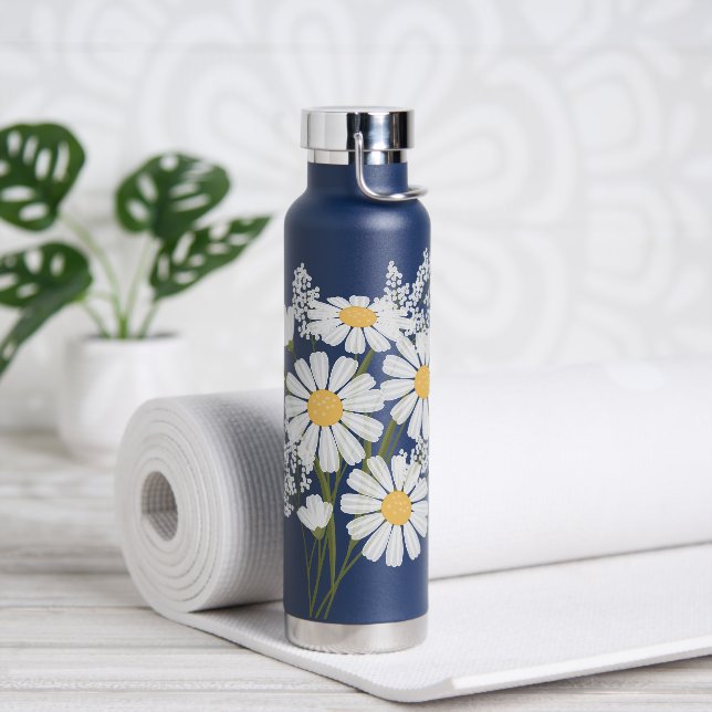 Bouteille D'eau Bouquet de fleurs de marguerite blanche (Yoga)