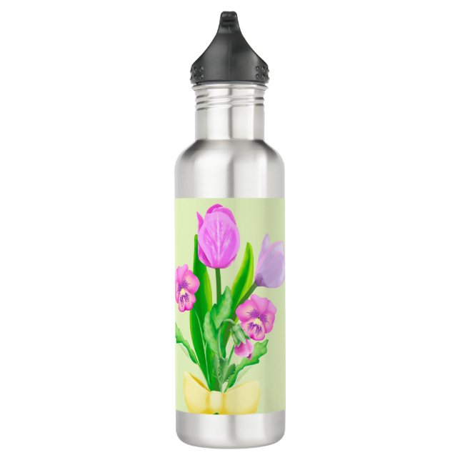 Bouteille D'eau Bouquet de fleurs de printemps (Droite)