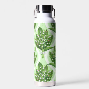 Bouteille D'eau Bouquet de lys de la vallée fleurs sur vert
