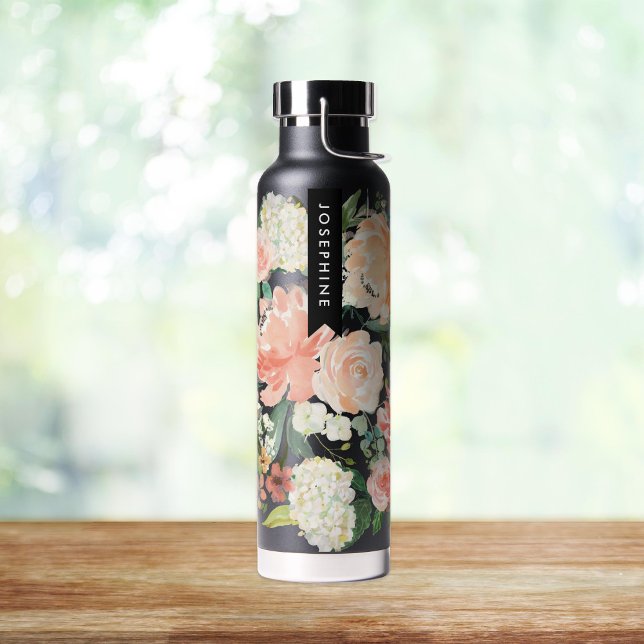 Bouteille D'eau Bouquet floral peint Aquarelle personnalisée (Créateur téléchargé)