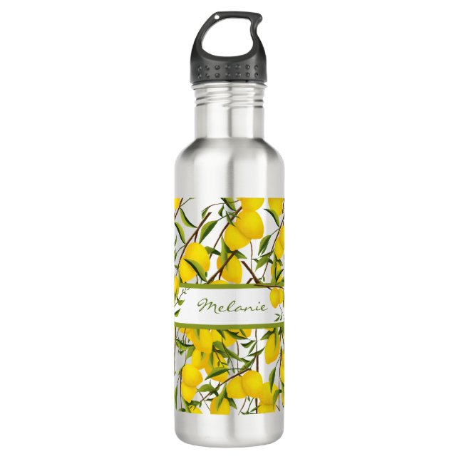 Bouteille D'eau Branches d'arbre citronné personnalisées (Devant)