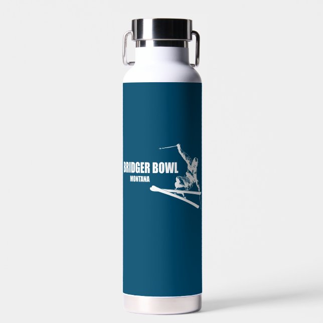Bouteille D'eau Bridger Bowl Montana Skier (Avant)